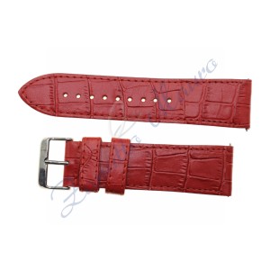 Cinturino in pelle colore rosso stampa cocco ansa mm 26 con easy pin