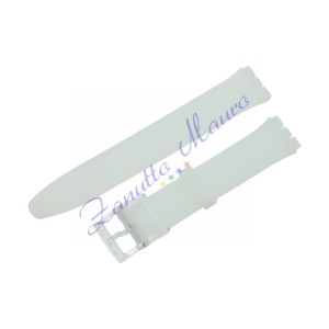 Cinturino in silicone per Swatch ansa mm 16 colore trasparente opaco