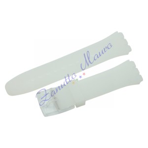 Cinturino in silicone per Swatch ansa mm 20 colore trasparente opaco