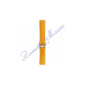 Cinturino 245PLin pelle stampata per Swatch 17x19 colore giallo