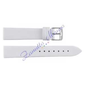 Cinturino in pelle liscia 701 colore bianco ansa mm 16