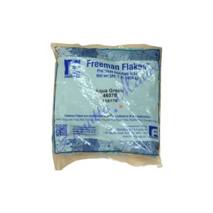 Cera Freeman in scaglie colore verde acqua. busta da 454 gr